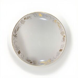 Franciscan China Gold Leaves Round 10.25” Dinner Plate 1950s Gladding McBean